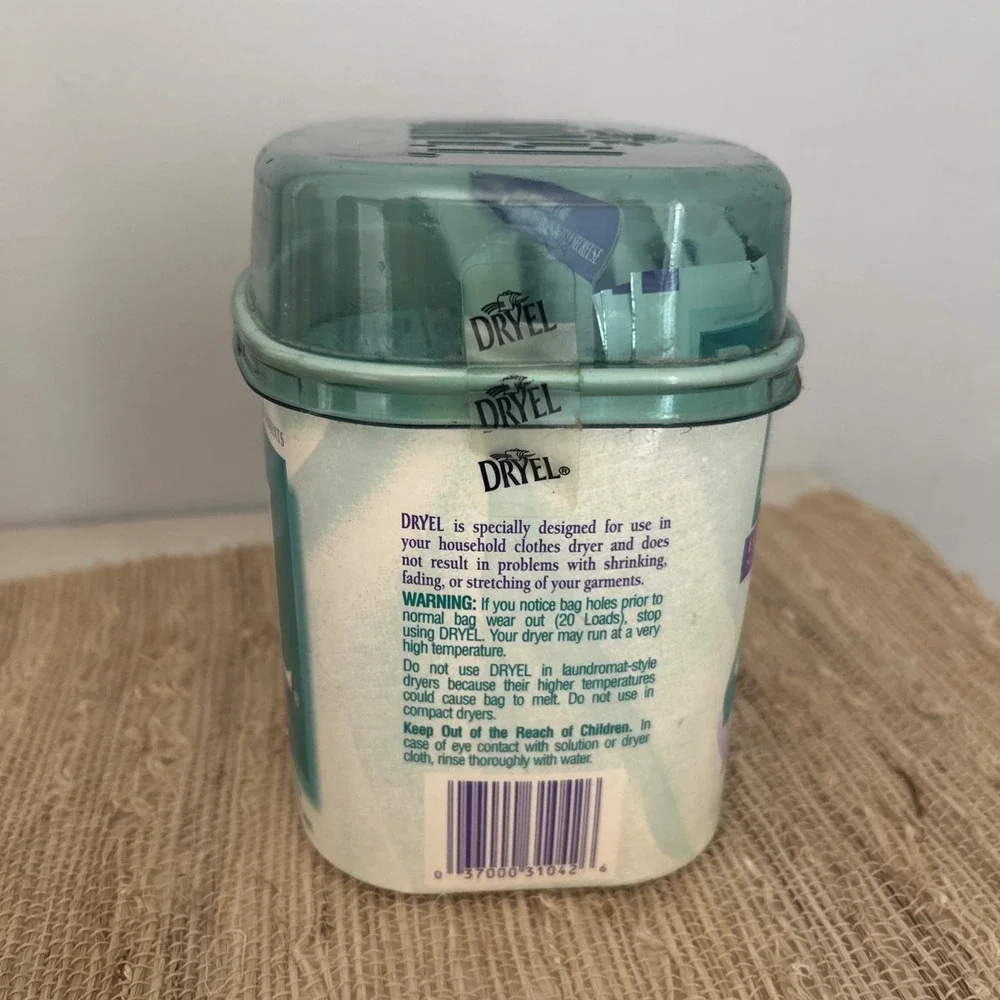 Vintage Dryel Fabric Care Kit 12 Loads Open Box Complete 1997 Home Dry Cleaner